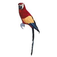 Papegøje, rød & gul 44 cm